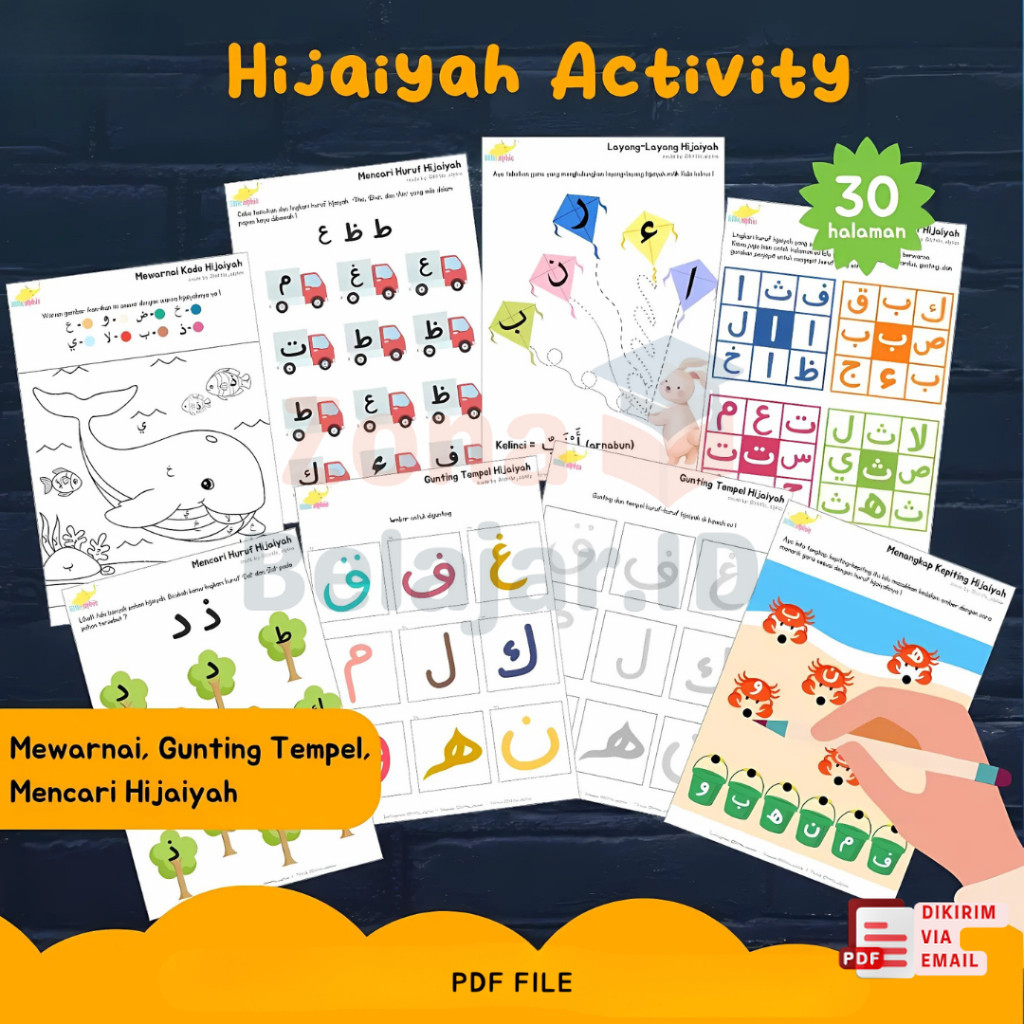 Hijaiyah Activity 30+ Worksheet Belajar Huruf Hijaiyah Anak PAUD & TK Aktivitas Edukatif Islami