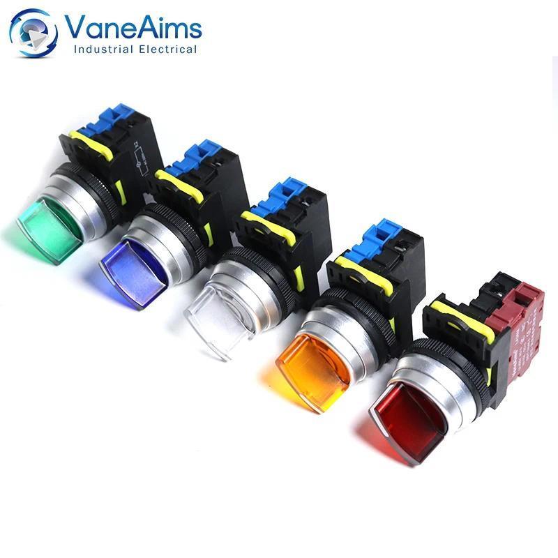 30mm Selector Rotary Knob Switch LA36M Self locking Momentary 12v 24v 220v 23 Position Start Stop Sw
