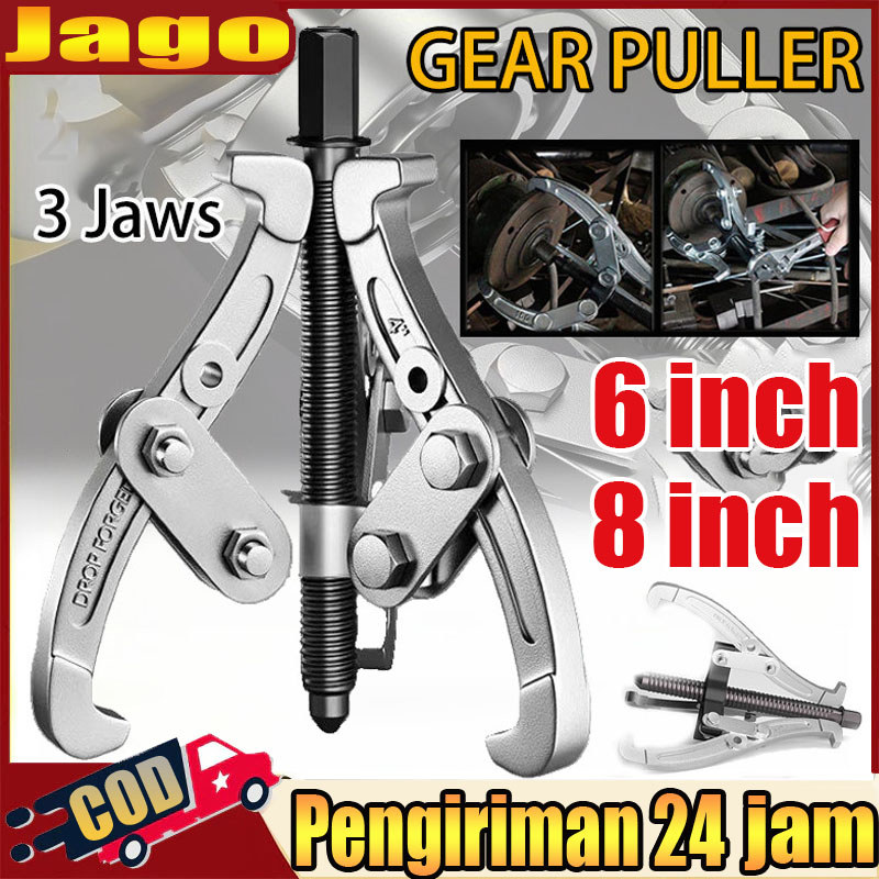 {COD}Treker 3 Kaki 6" 8" Inch/Gear Puller 3 Jaw Tracker, alat pencabut bearing laher, ALAT MELEPAS B
