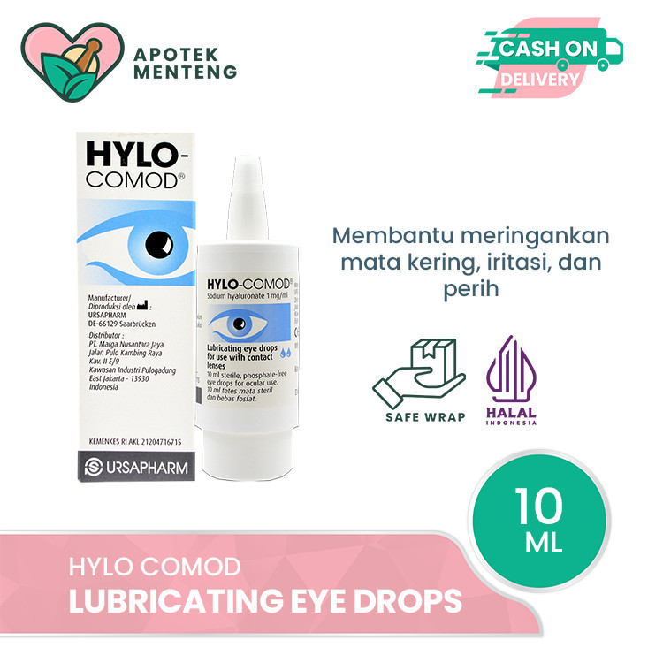 Kaluna|| Hylo Comod Lubricating Eye Drops 10 mL - Obat Tetes Mata Kering