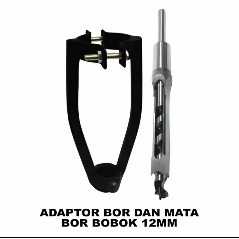 dudukan adaptor bobok kayu + mata bor