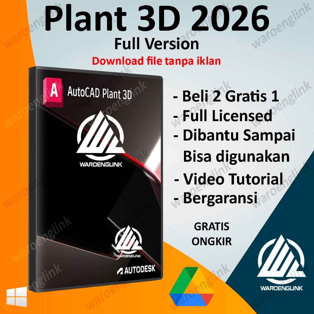 AutoCAD Plant 3D Full Version Windows Lifetime License + Video Tutorial Install