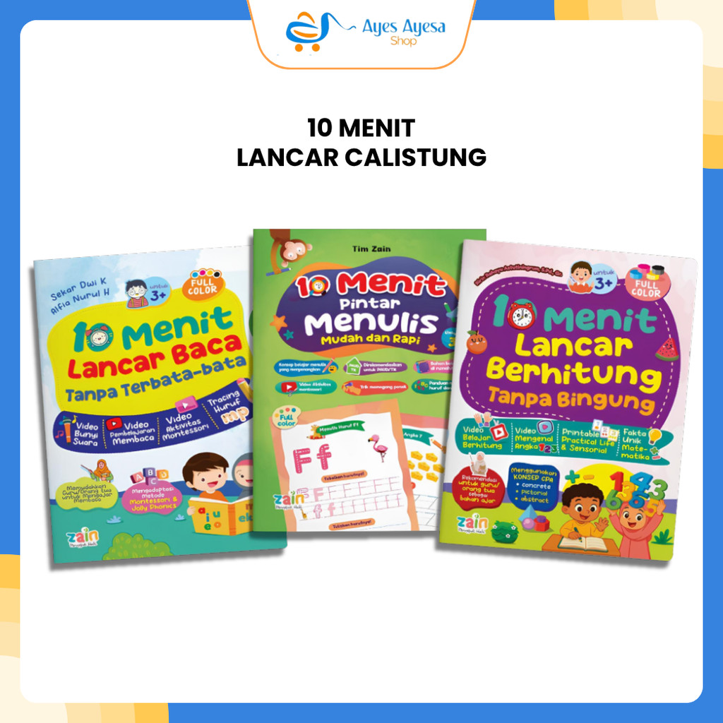Aqwam Buku Baca Montessori Membaca Metode Cepat Membaca Anak Belajar Membaca Ejaan Paket Calistung Z
