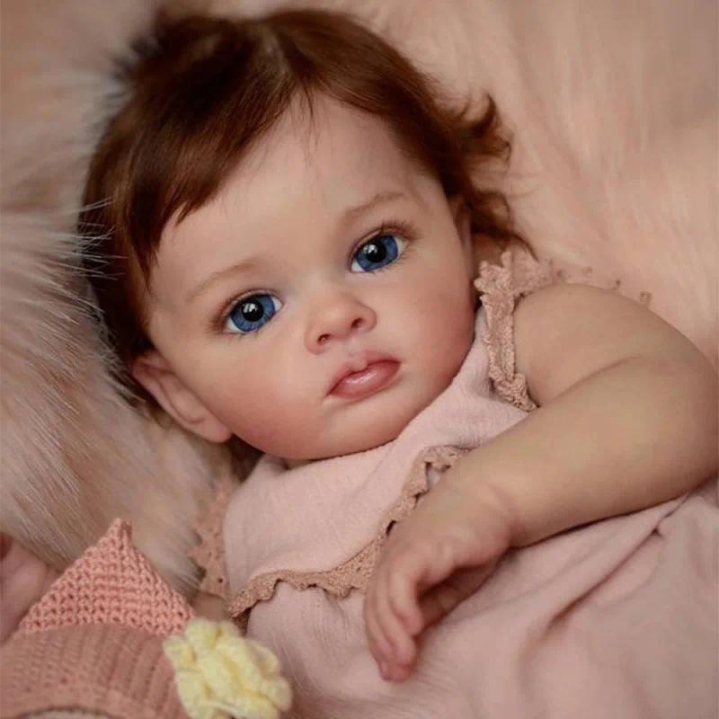 22 In Tutti Newborn Bebe Reborn Doll Soft Cloth Bebe Reborn Doll With 3D Painted  Full Body Reborn D