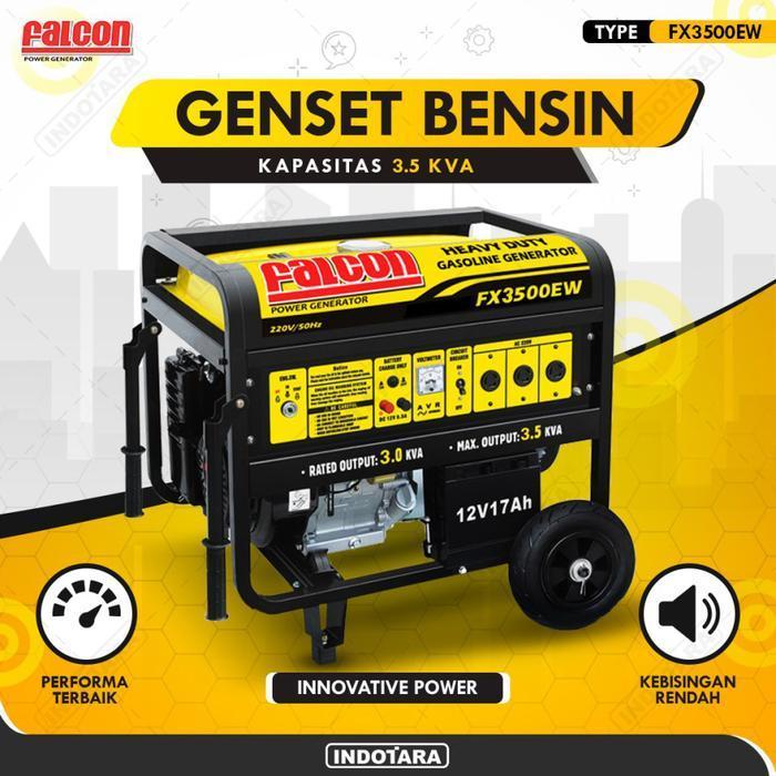 Murah Genset Bensin Falcon 3.5 Kva - hitam
