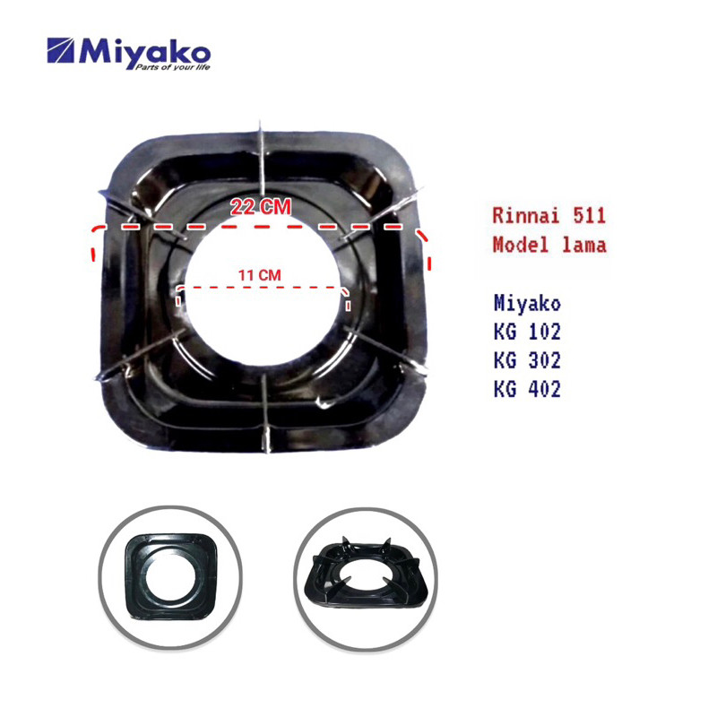 Tatakan Dudukan Kompor Gas Miyako Petak 6 Kaki