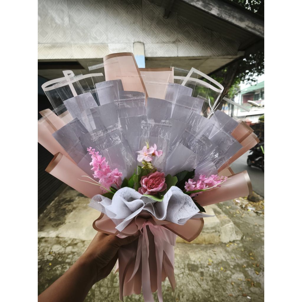 Buket Bunga Uang Kosongan Plastik Desain Kekinian