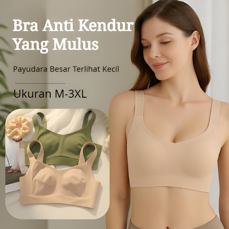 Bra Full Cup Tipis Minimizer - Payudara Besar Terlihat Kecil /Push-Up Bra Anti Kendur Yang Mulus Ram