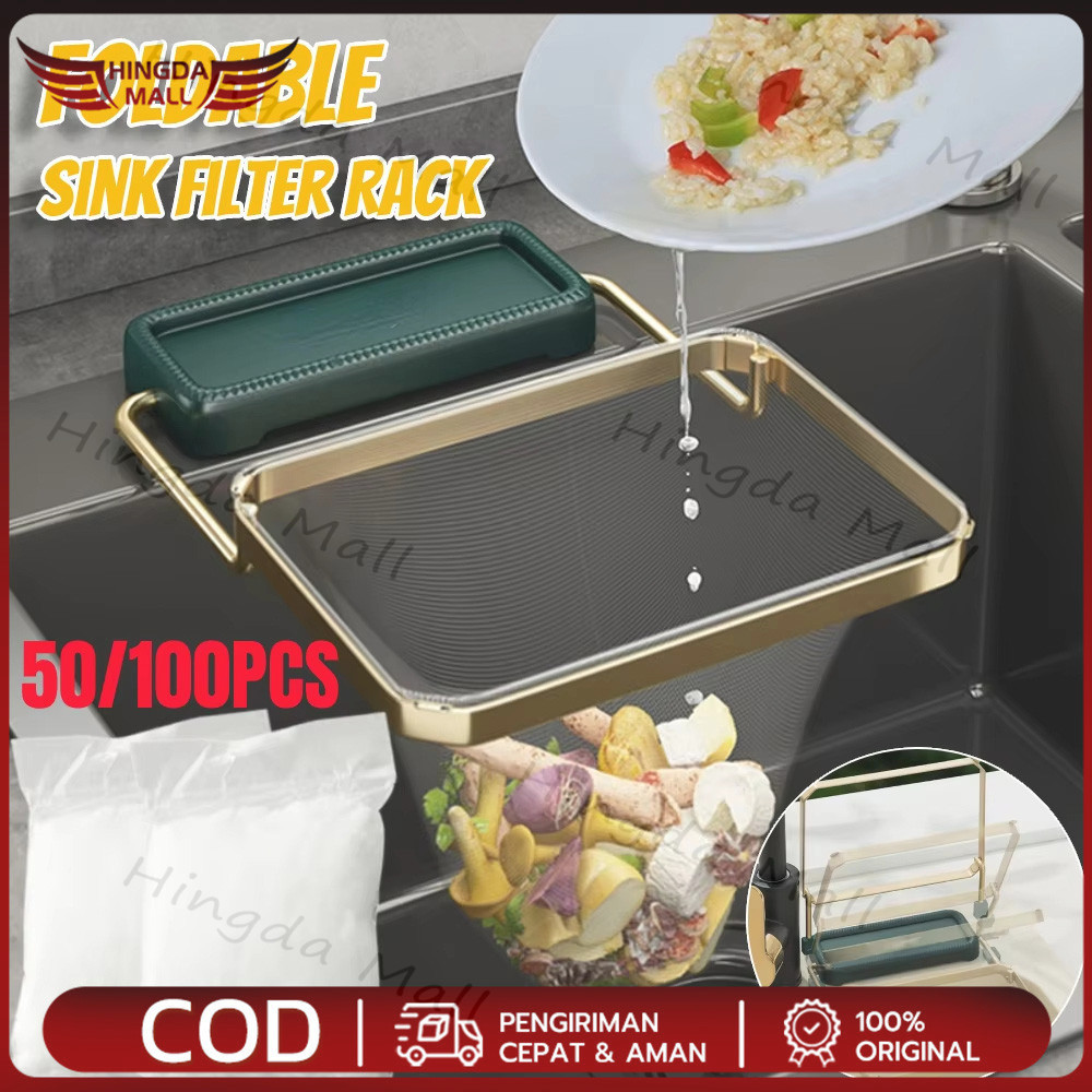 Saringan Wastafel Lipat, Kantong Jaring Saringan Wastafel, Rak Saringan Wastafel Dapur, Jaring Sampa