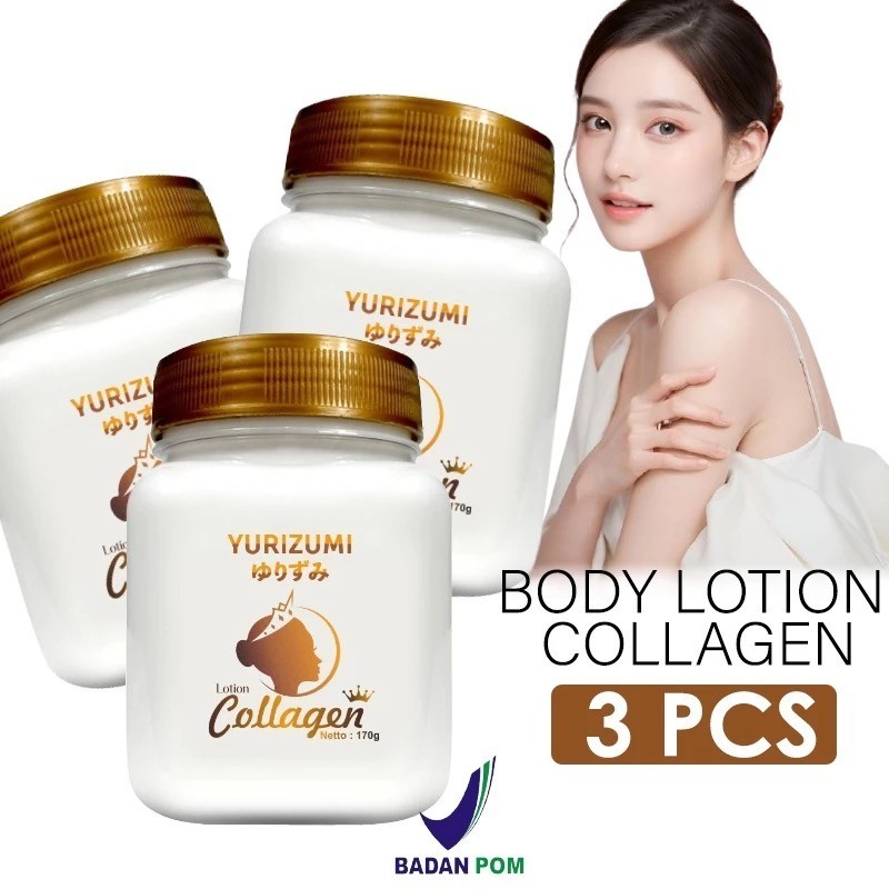 [ BPOM ] Paket 3 pcs Bibit Collagen Lotion Krim Pemutih Badan Pemutih Wajah cod