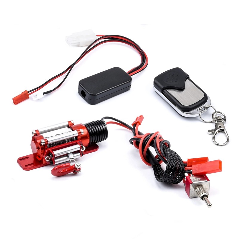 Metal Winch 110 Crawler Winch Wireless Remote Controller Receiver For 110 RC Crawler Truck Axial RC4