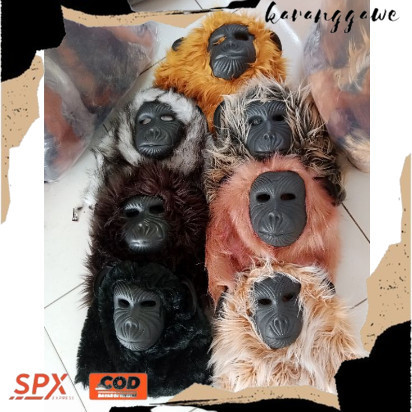 TERBARUU PRODUK KOSTUM MONYET TOPENG MONYET MAINAN Topeng Monyet Kostum Karnaval Topeng Bulu Monyet 