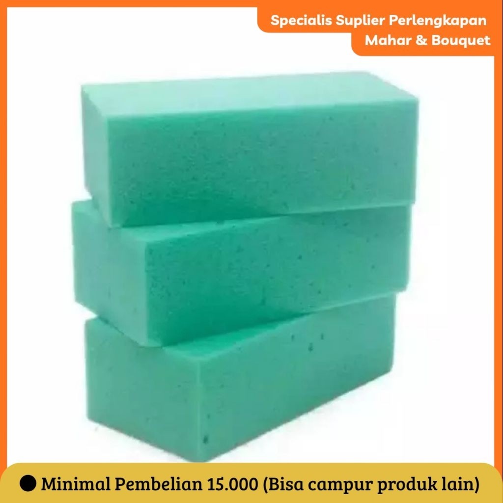 FLORAL FOAM BUSA / FOAM BUNGA KERING / OASIS HIJAU / putek kering / oasis kering / foam kering / bus