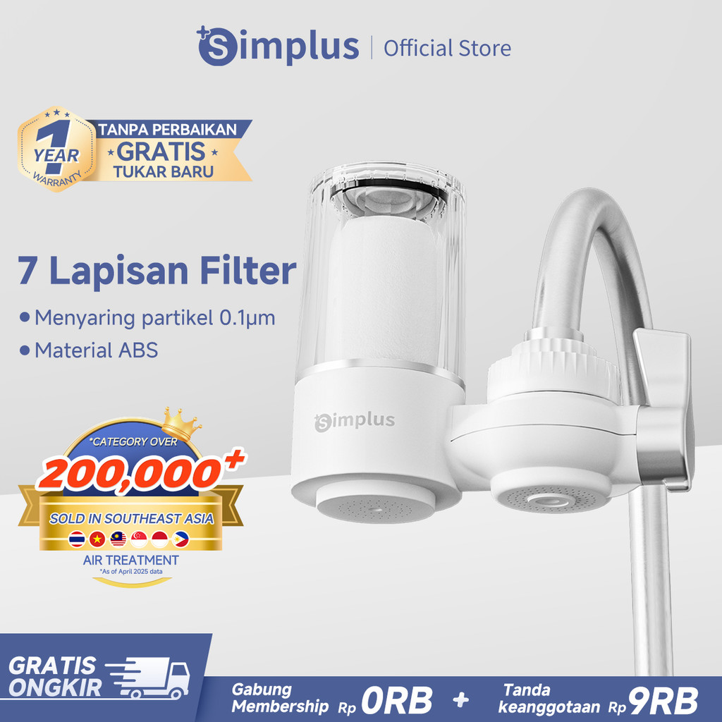Simplus Pemurni Air Keran dengan 7 Lapis Penyaringan Gunakan Di Dapur dan Kamar Mandi