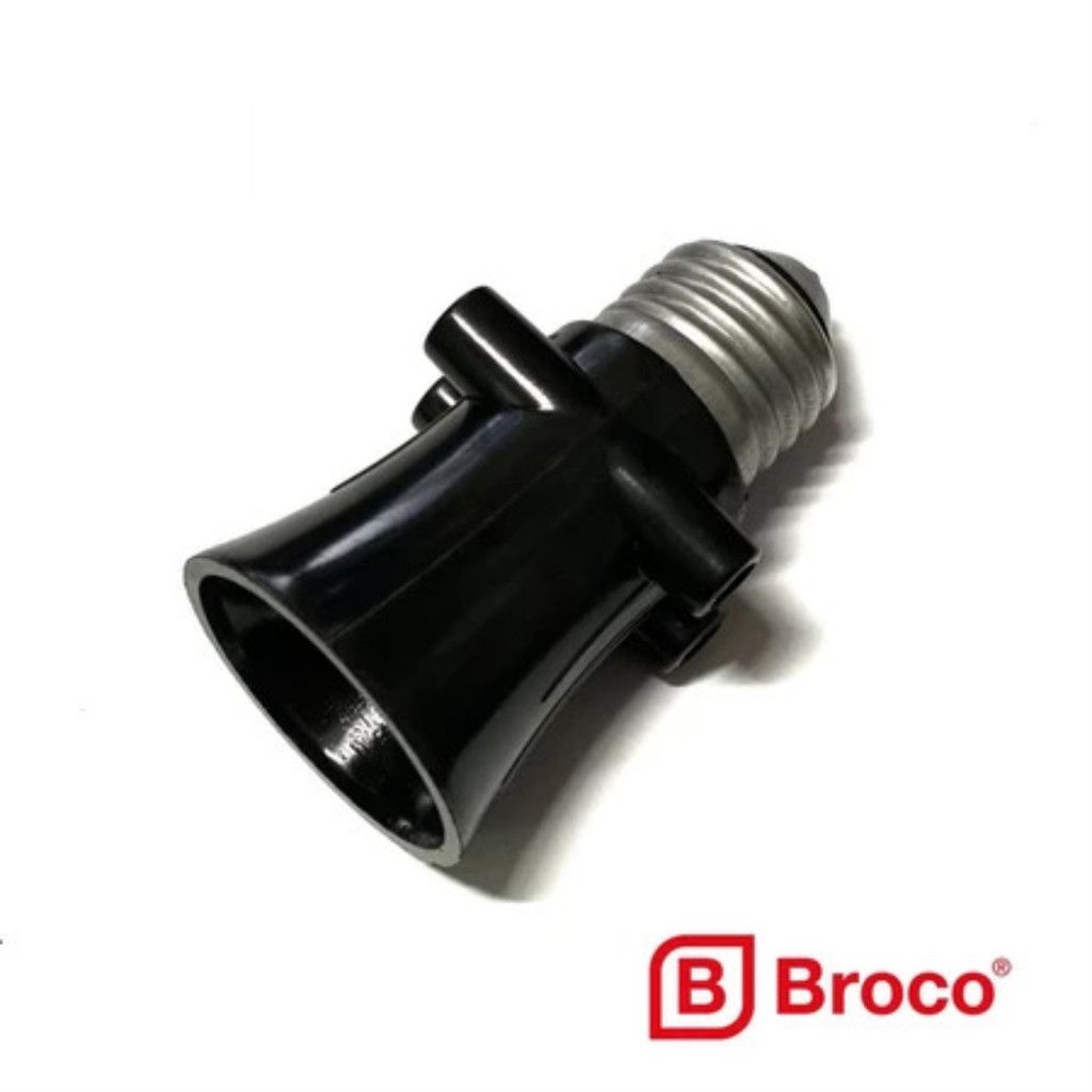 Fitting T Kombinasi Broco Hitam Lamp Holder Socket Lampu Combination Sambungan E27 Black Original SN