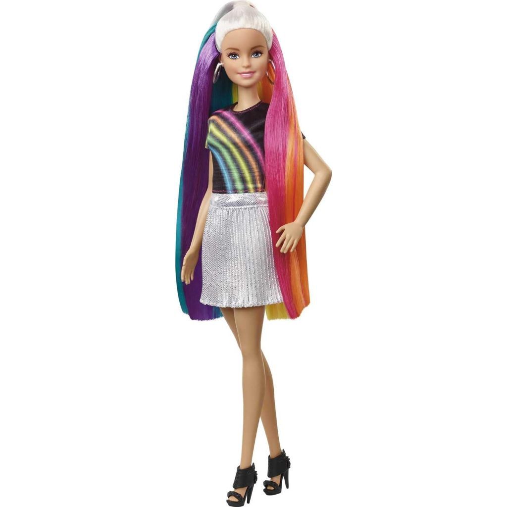 Barbie Doll, Rainbow Sparkle Hair