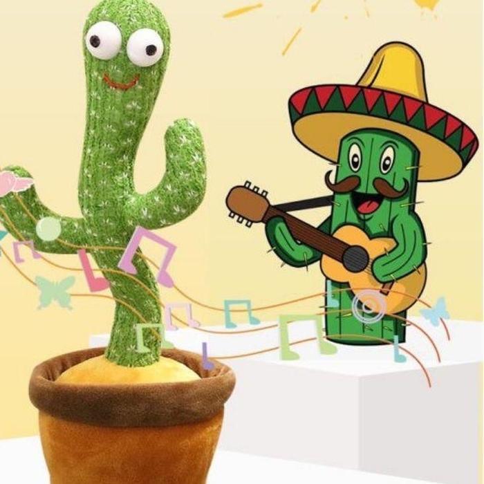 Sportyfikasi Dancing Cactus / Kaktus Joget / Boneka Kaktus / Mainan Viral Tik Tok