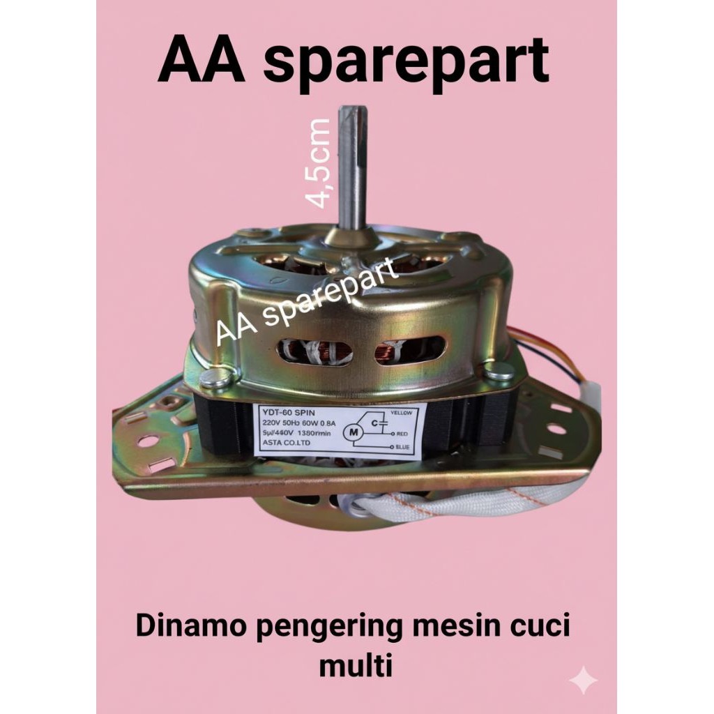 [TAUKO STEEL] DINAMO PENGERING MESIN CUCI 2 TABUNG UNIVERSAL / DINAMO PENGERING MESIN CUCI UNIVERSAL