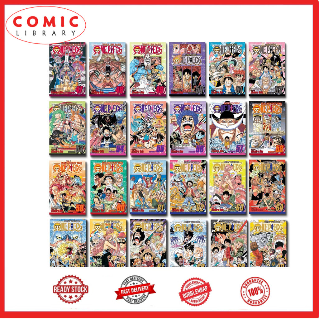 One Piece manga, Vol.1-100 (English Version)