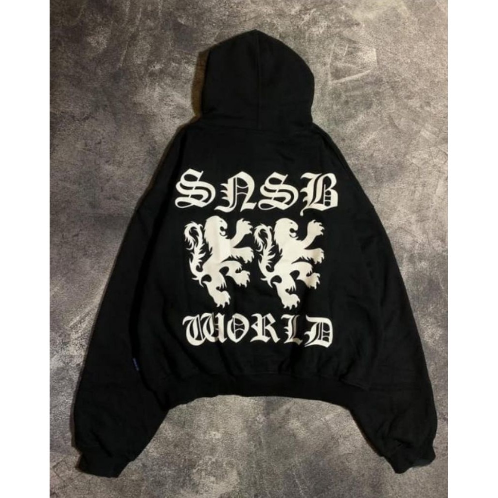 ROROHAJA SWEATER HOODIE BOXY SNSB WORLD FAUL OVERSIZE UNISEX PRIA WANITA COD