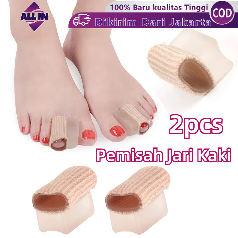 2Pcs Universal Pemisah Jari Kaki Anti Bunion Toe Separator Corrector Bunion Bahan Lembut Pelindung J