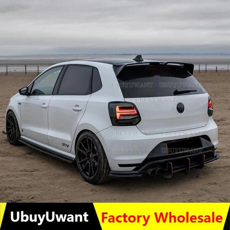Hot Design for VW Volkswagen POLO 6R Spoiler 2011 To 2017 High Quality ABS Spoiler By Carbon Fiber B