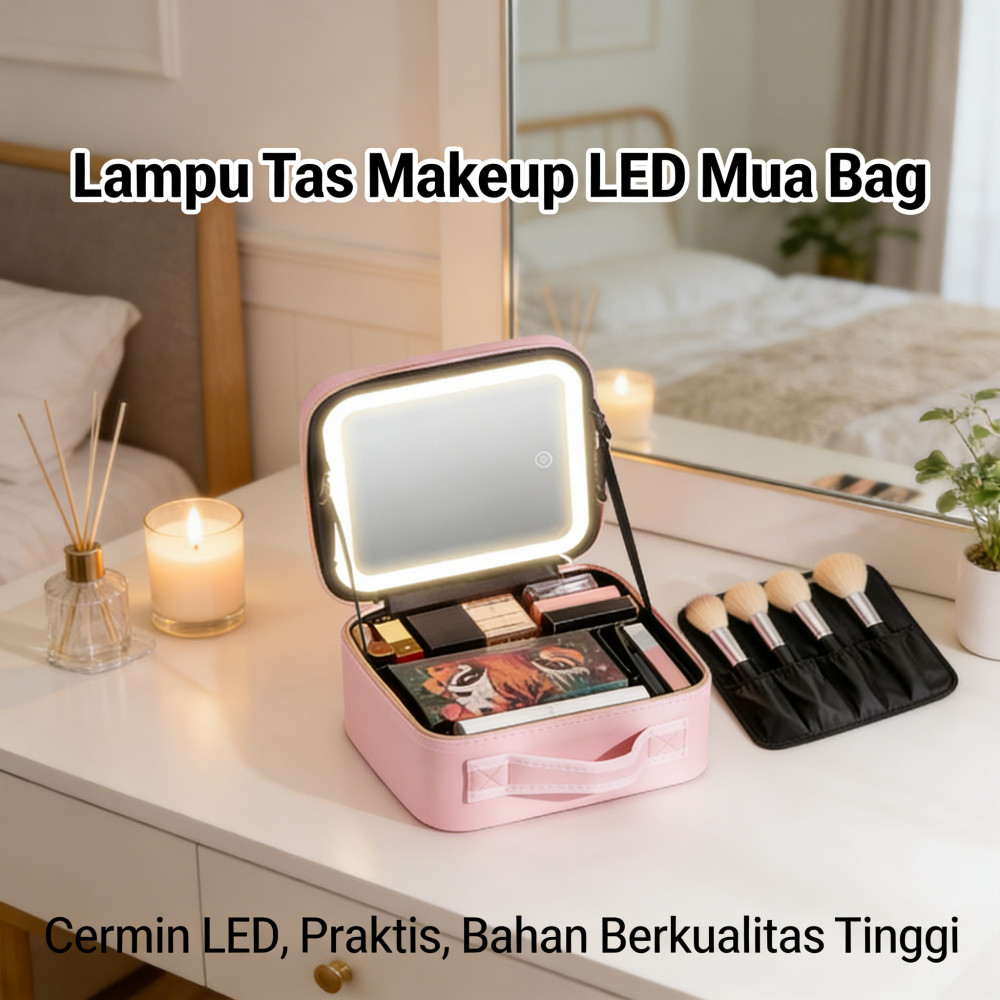 Case Beauty Tas Makeup LED Lampu / MUA Bag / Lampu Tas Makeup Tas / Bag LED Beauty Case / Case Tas M
