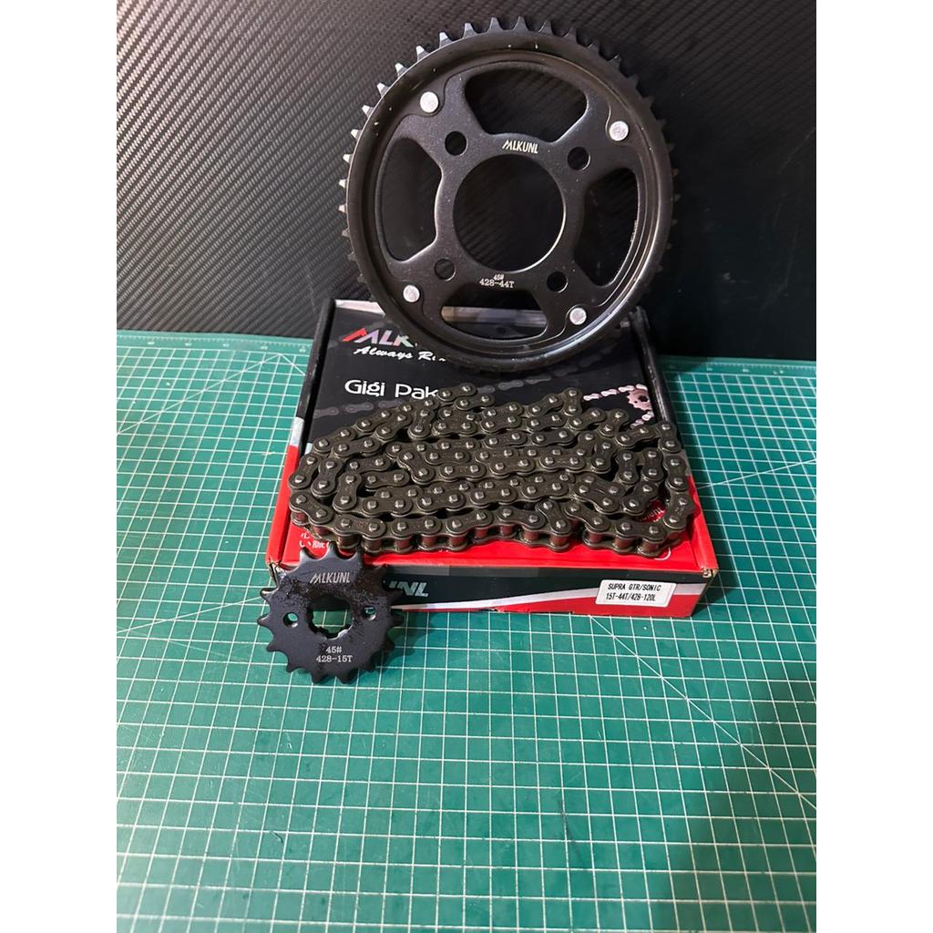 GIGIK SET RANTAI MOTOR SUPRA GTR SONIC MERK MLKUNL