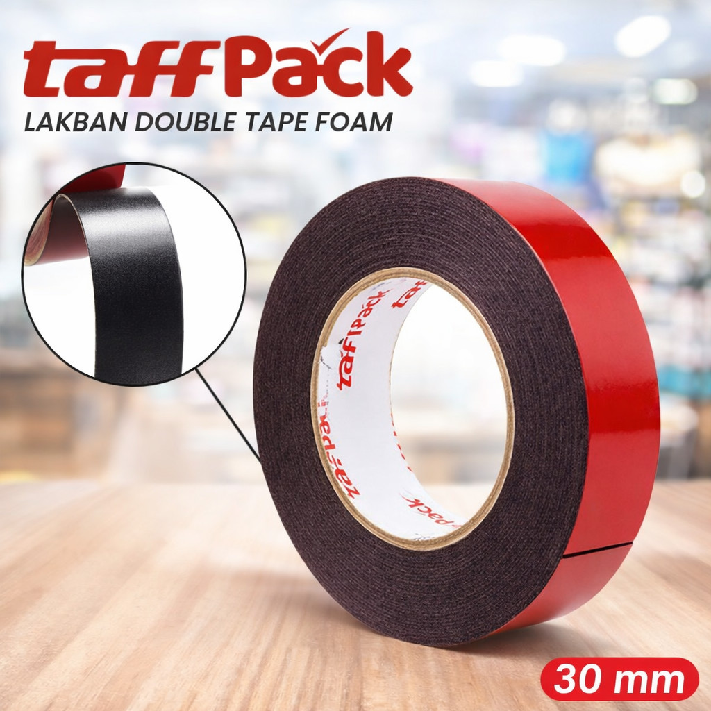 NV1 TaffPACK Lakban Double Tape Foam 10M 30mm