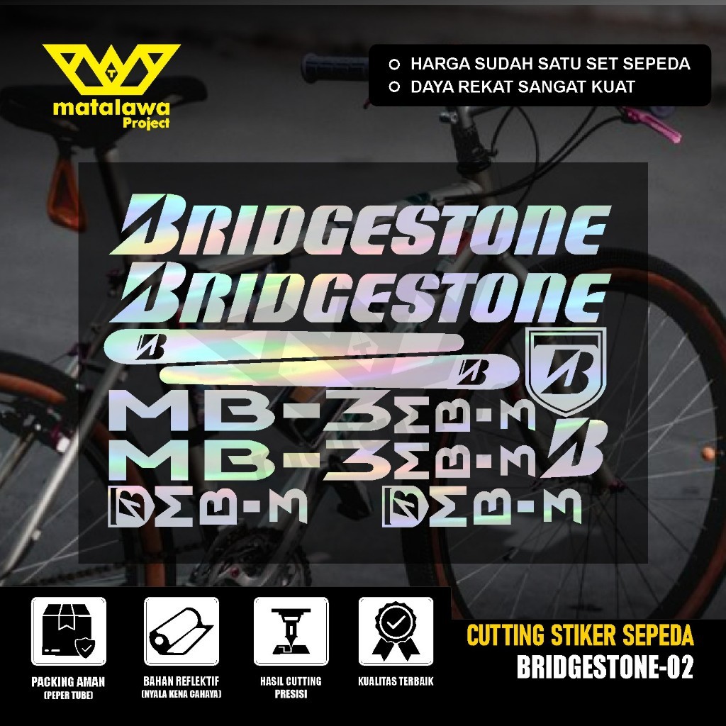 Cutting Stiker Sepeda Bridgestone MB 31 Sticker polet decal aksesoris Frame Fixie mtb Kalcer SET 02
