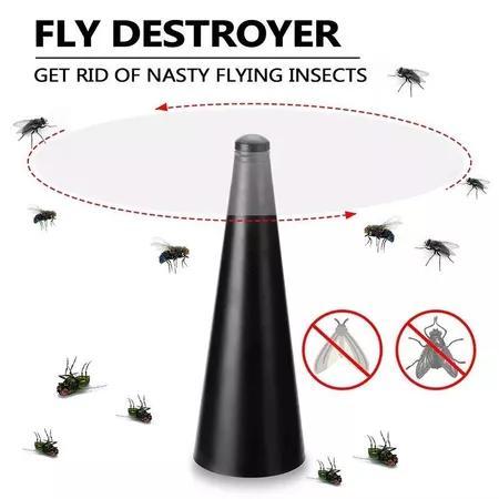 Kipas Pengusir Lalat Elektrik Portable Rotating Fan Anti Lalat Hitam