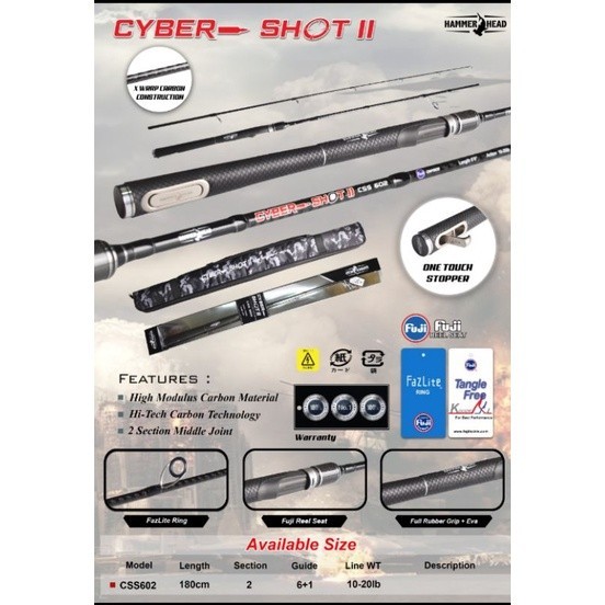 joran hammerhead kualitas premium cyber shot atau red karper 602
