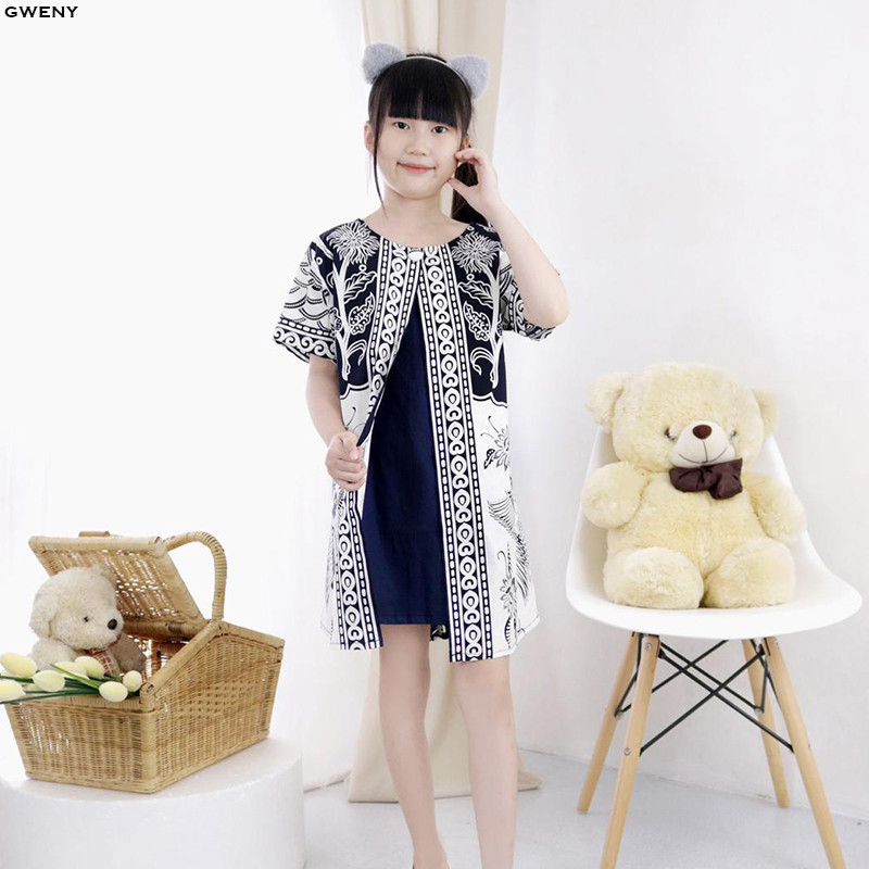 GIRLY Gweny Dress Batik MODERN Anak Perempuan Kids Family Couple Batik MODERN Keluarga Set