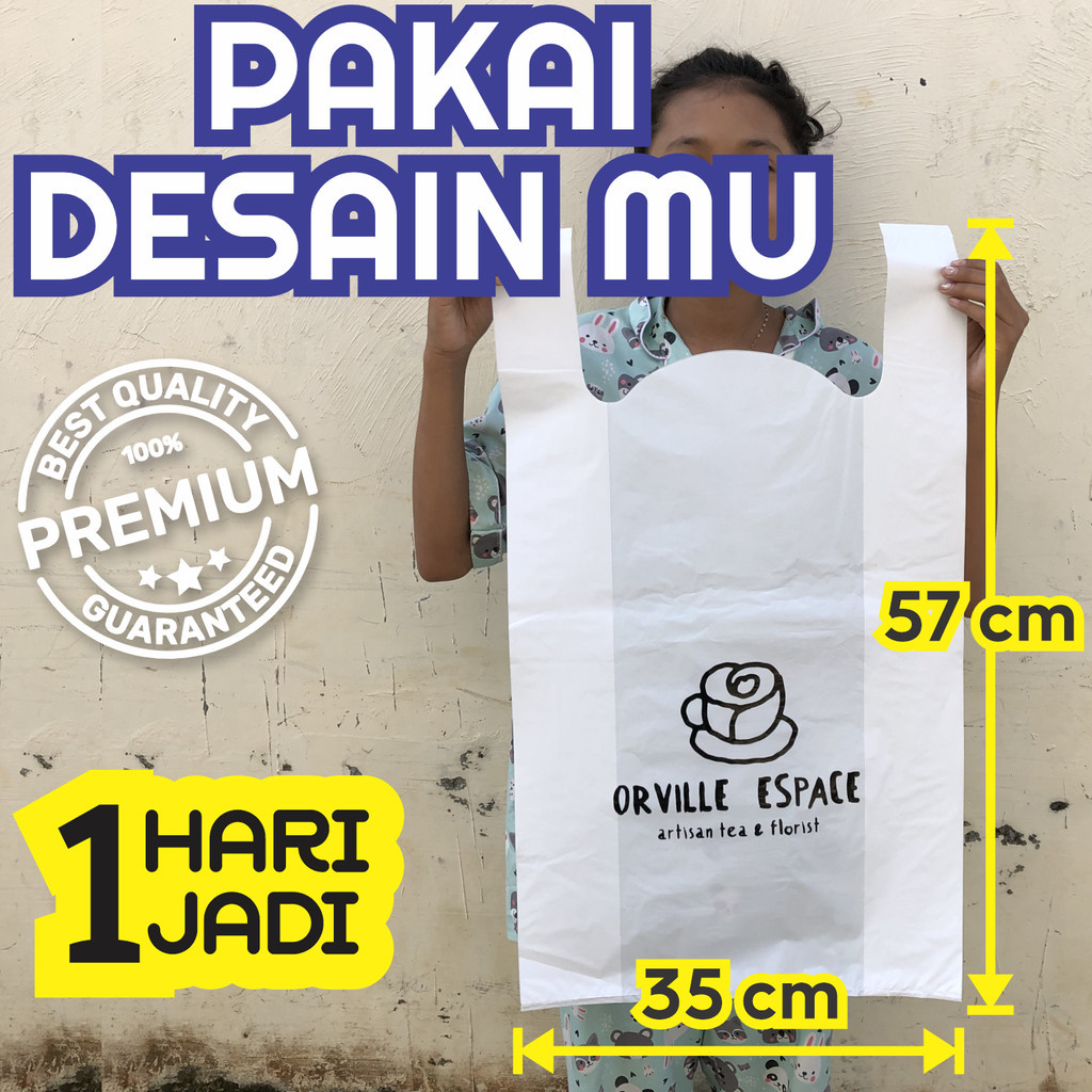 Kantong Kresek Sablon 35 x 57 x 15 cm CUSTOM LOGOMU FREE DESIGN