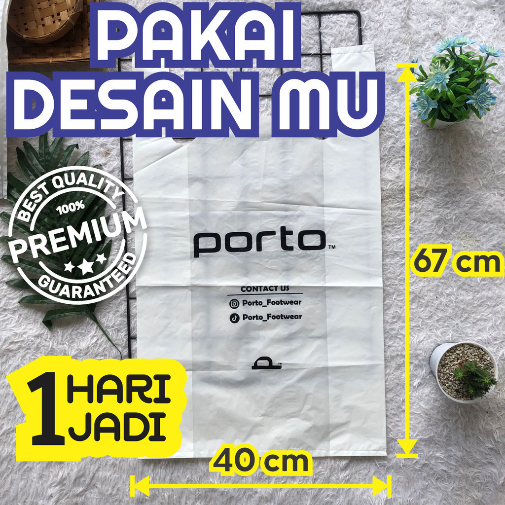 Kantong Kresek Sablon 40 x 67 x 18 cm CUSTOM LOGOMU FREE DESIGN