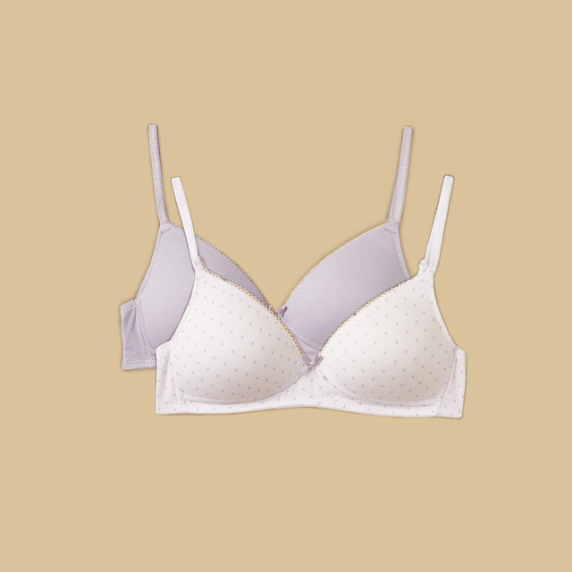 Max Fashions Dalaman Anak Perempuan Pack of 2 - Padded Trainer Bra White - Multishade