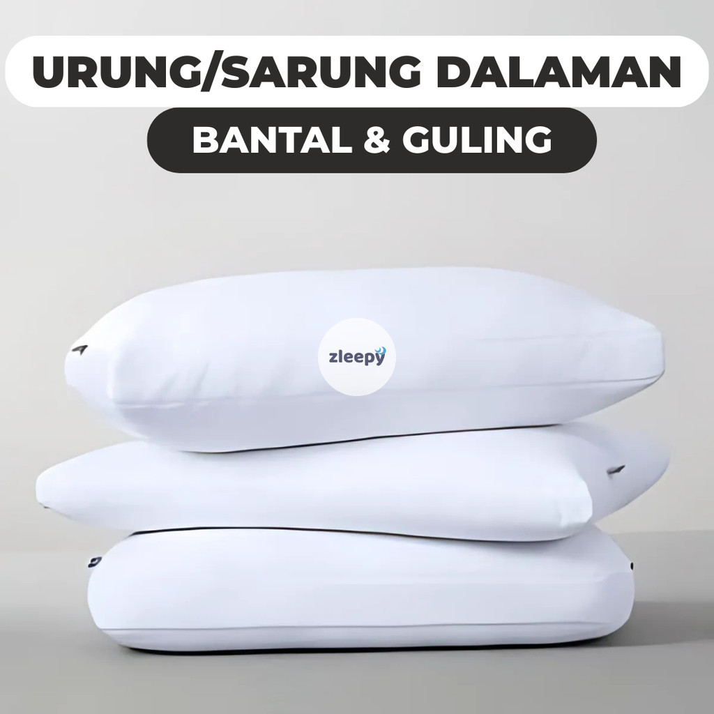 Urung Bantal/Urung Guling  Resleting - Sarung Dalaman Bantal Isian Kapuk Urung Dalaman