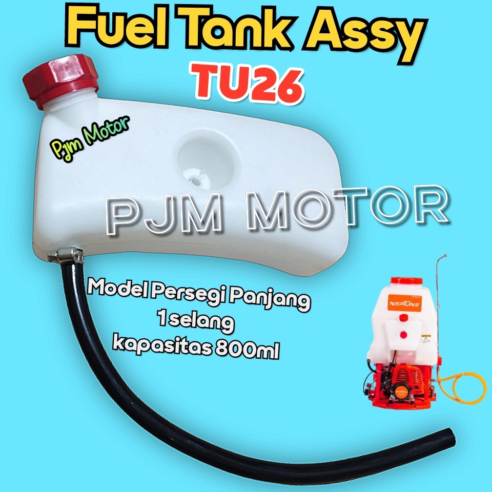 Fuel tank tangki bensin mesin semprot hama racun 2 tak tu26 tnk777 tanika 1 selang