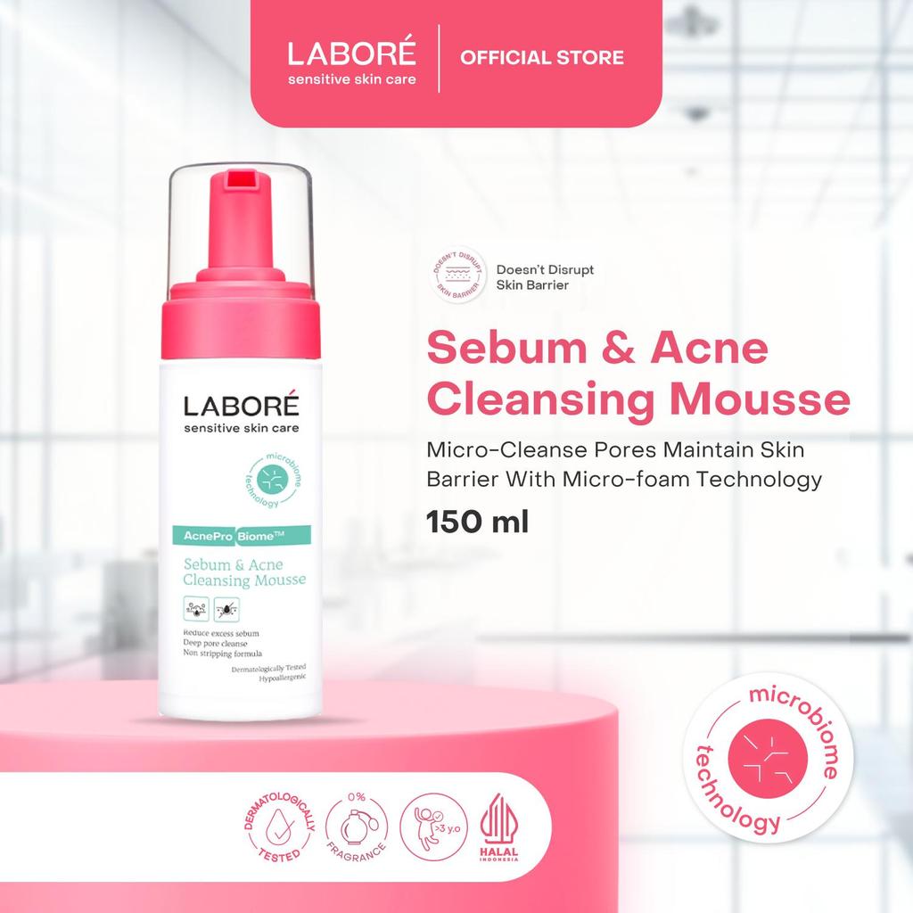 [KHUSUS PRE-ORDER] Labore Sensitive Skin Care AcnePro Biome Sebum & Acne Cleansing Mousse - 25ml 150