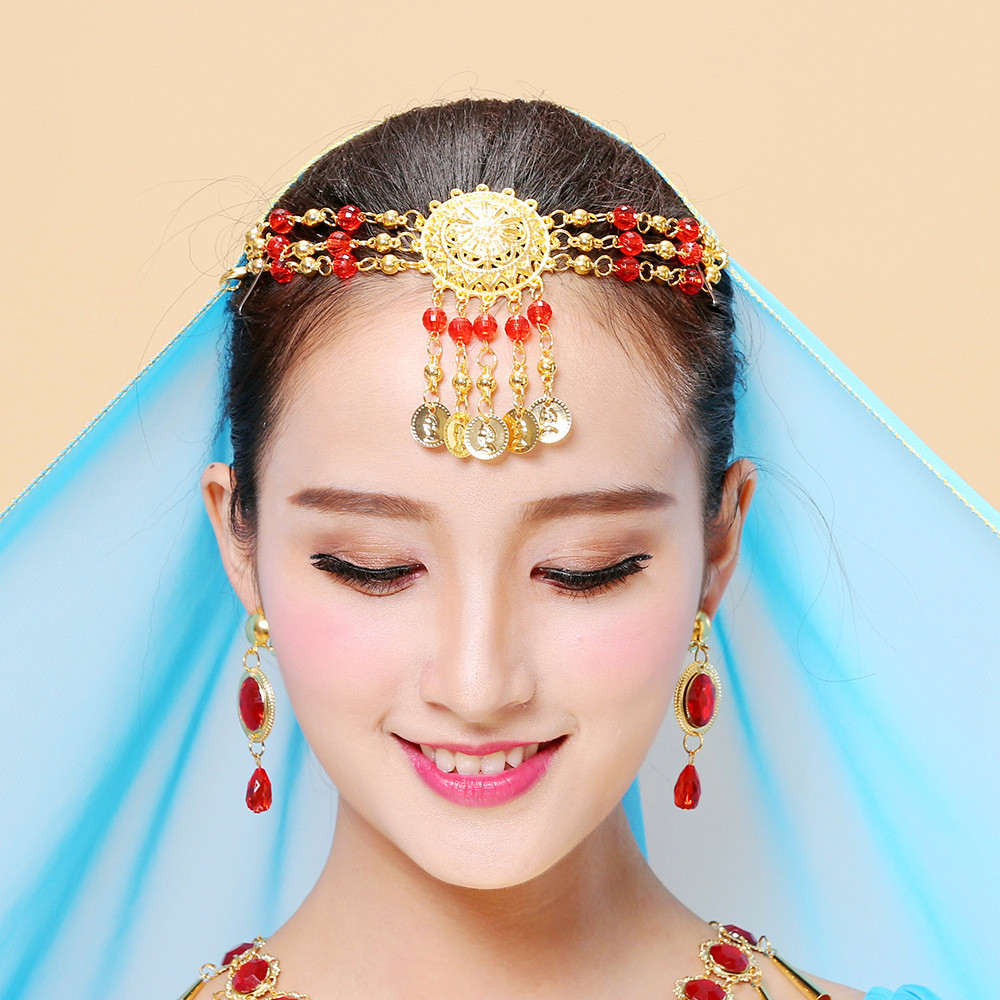 Belly Dance Accessories Indian Dance Performance Costume Accessories Headpiece Veil