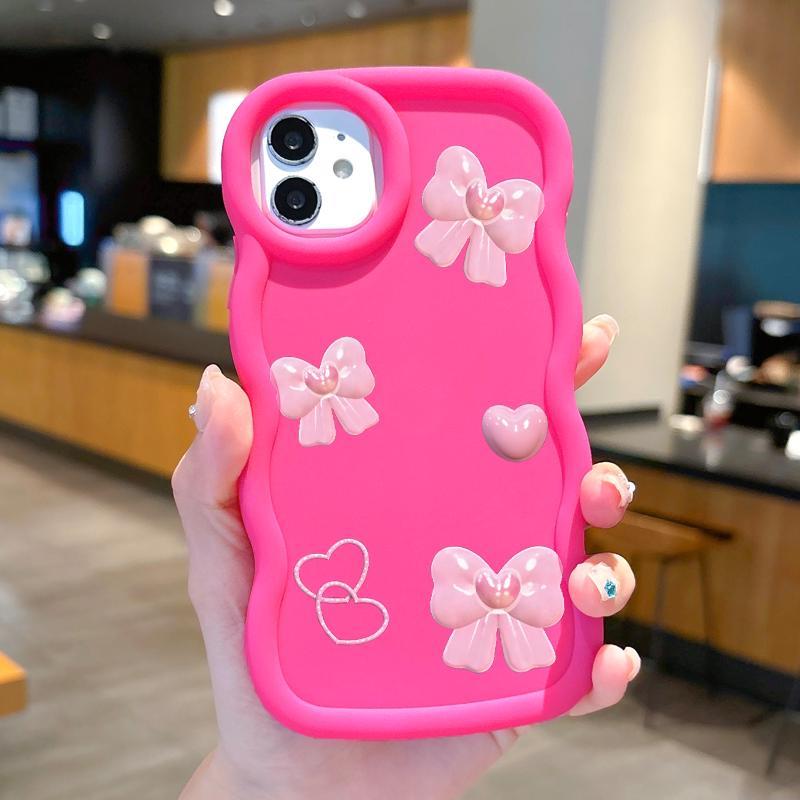 Case Hp For Iphone 11 Pro Max 12 13 Casing Cute Bowtie Soft Full Lens Cover Back