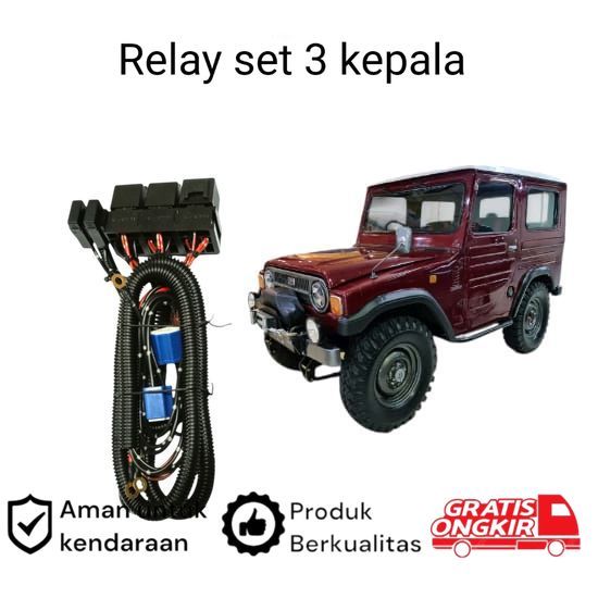 Relay Set Lampu Utama LED H4  Mobil Daihatsu Taft Kebo Koko
