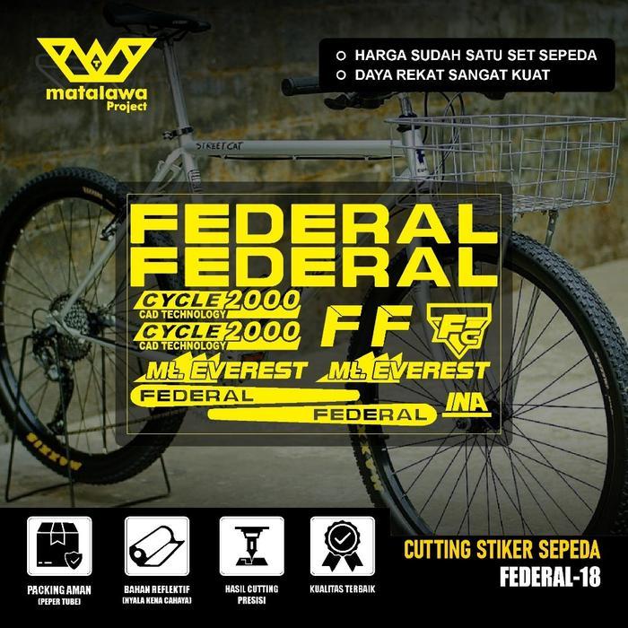 FEDERAL PREMIUM STIKER Cutting Sticker Sepeda FEDERAL Mount Mt Everest Stiker Cycle 2000 Cad Technol