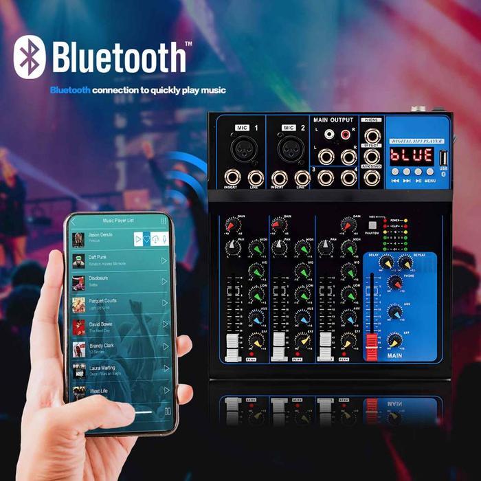 YAMAHA Mixer MG04BT/MG07BT Mini Mixer 4 Channel Bluetooth untuk Rekaman Langsung dan Panggung dengan