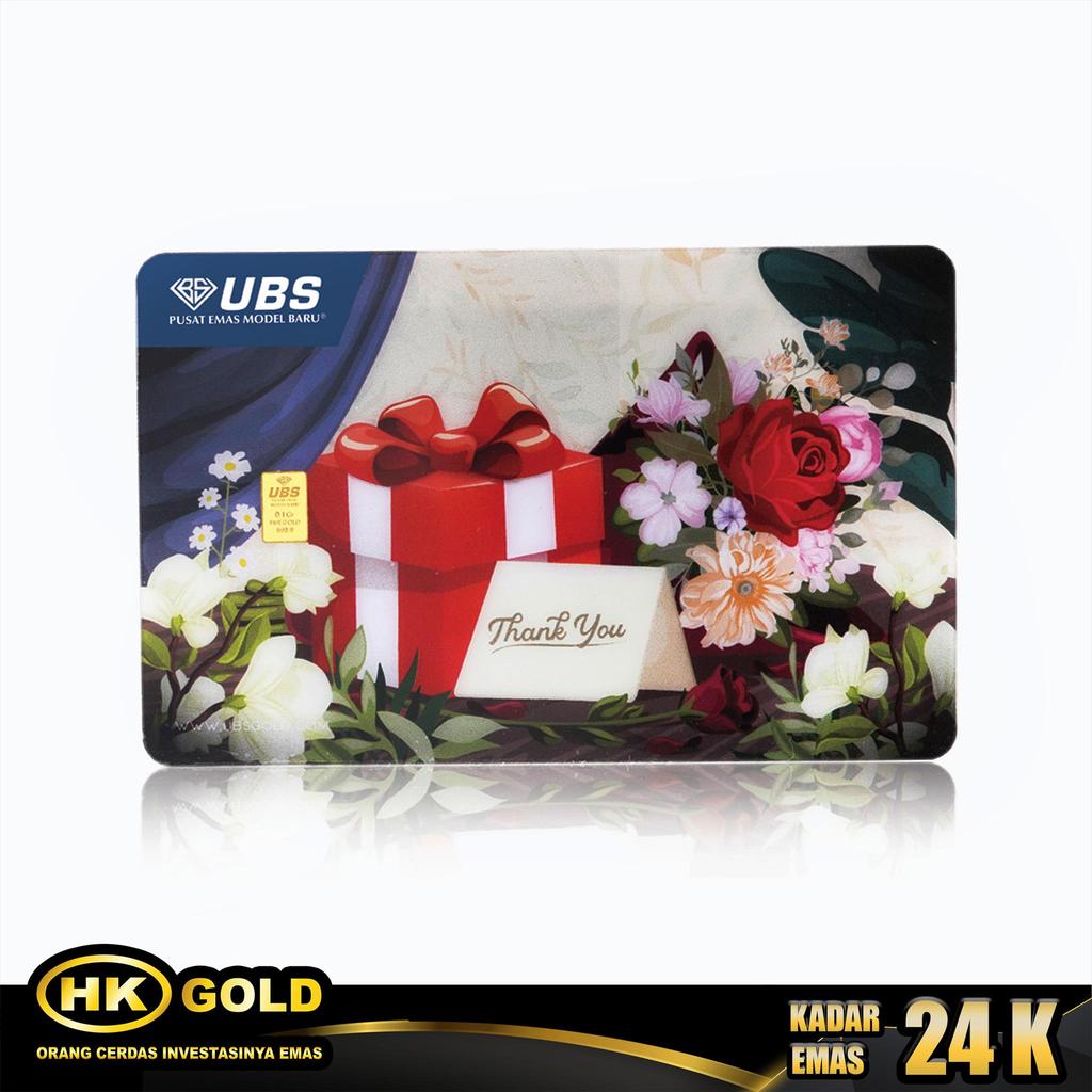 Logam Mulia 24K UBS 0.100 Gram Thank You