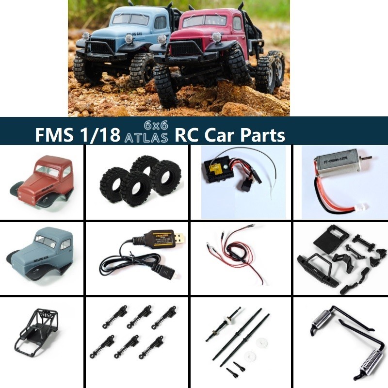 FMS 1:18 Atlas 6X6 Rock Crawler RC Car Parts