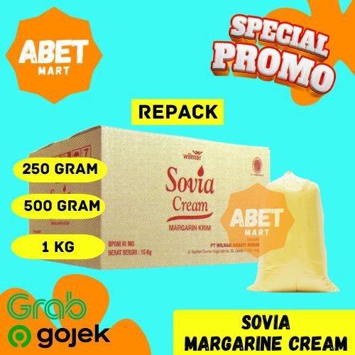 SOVIA MARGARINE CREAM Repack 250gr 500gr 1Kg - Margarin Mentega Krim 250 500 Gr Gram 1 Kg Butter Sof