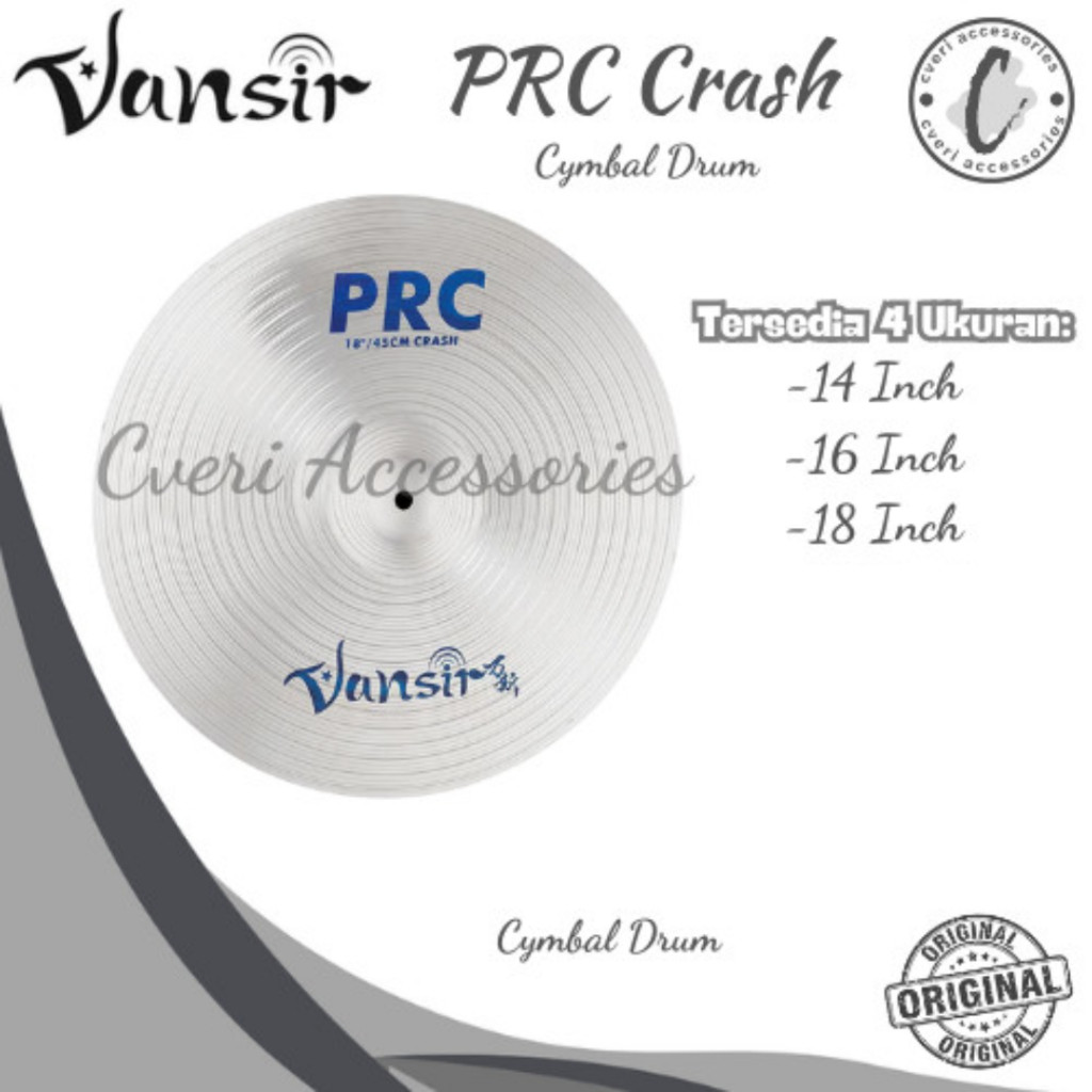 We One|| Vansir PRC Crash 14/16/18 Inch Cymbal Drum Original
