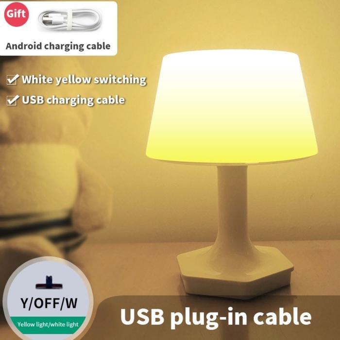 Camiso  -  Lampu Meja Minimalis LED Dengan Remote Lampu Tidur LED Putih Lampan Lampu Kamar Aesthetic