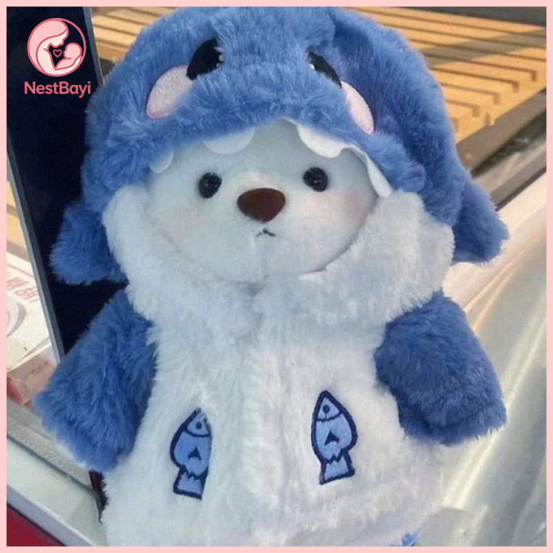 NestBayi  Boneka Beruang 28cm Bisa Ganti Pakaian - DIY Set Baju, Hadiah untuk Anak Perempuan